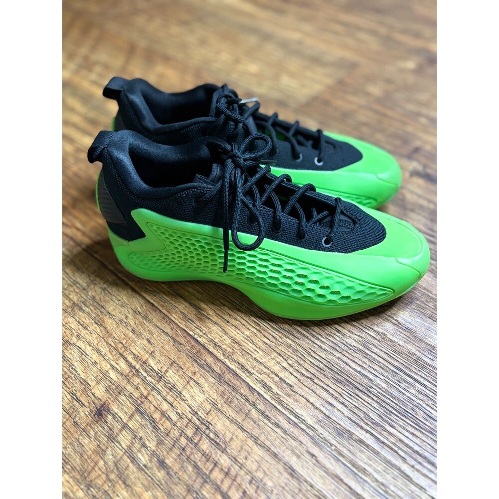 AE 1 Low -Adidas Basketball Shoes Lucid Lime Slime Hex Mesh Sneakers
